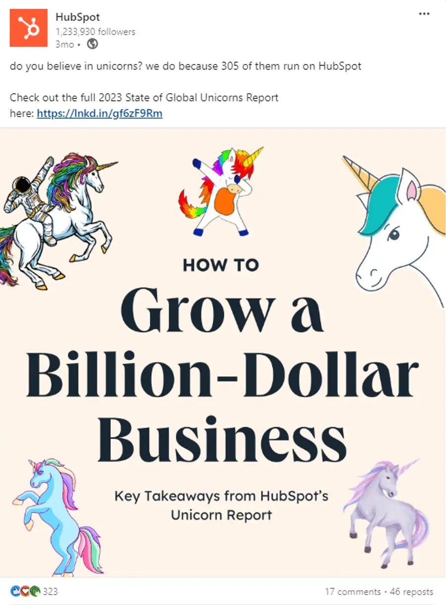 Hubspot State of Unicorn Report 2023