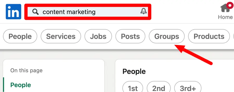 network linkedin search
