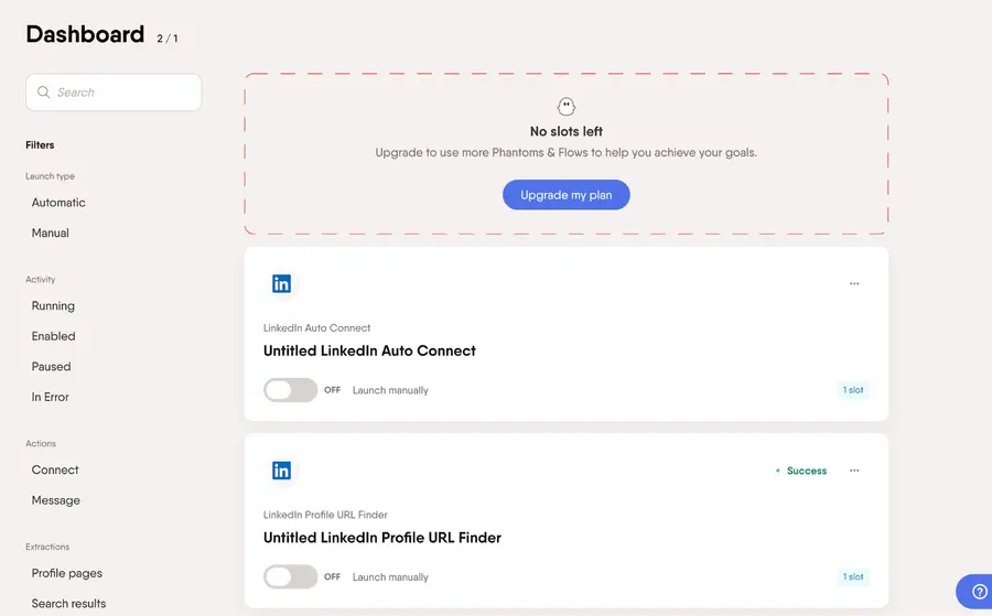 phantombooster account setup
