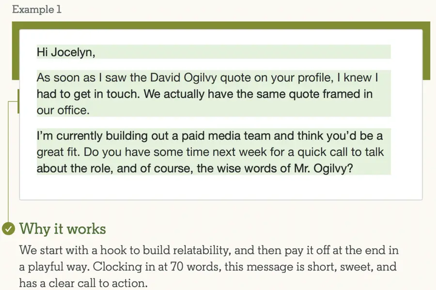 linkedin inmail template 1