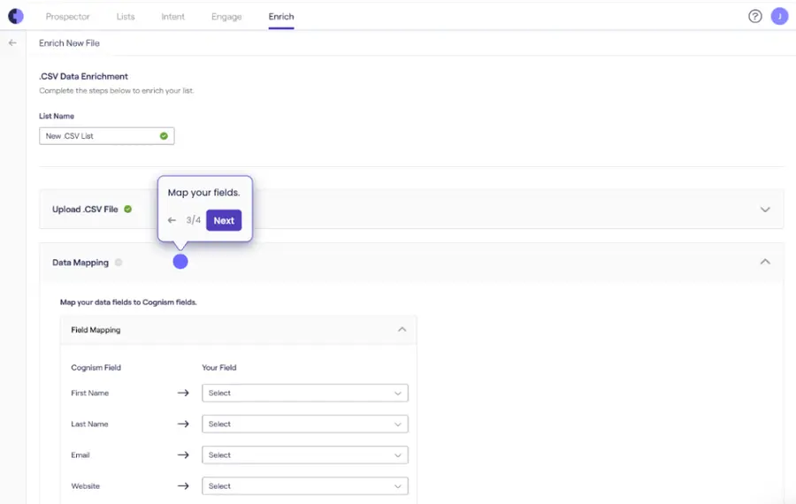 Cognism lead enrichment