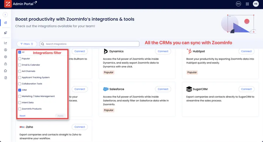 zoominfo crm integration 
