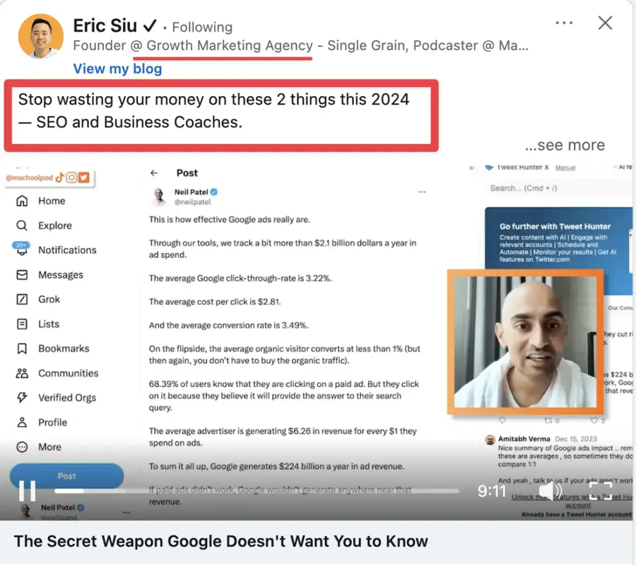 linkedin content ranking algorithm