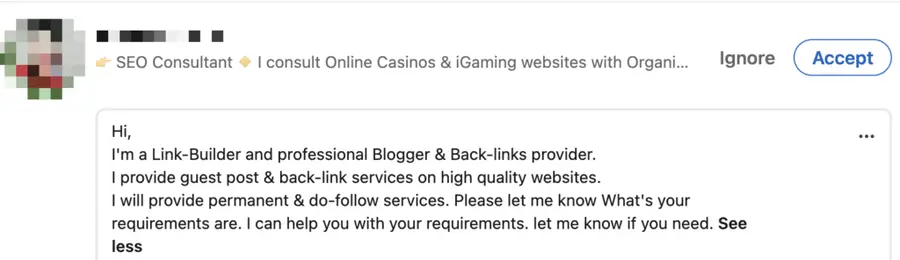 leave a note when sending a connection request on linkedin