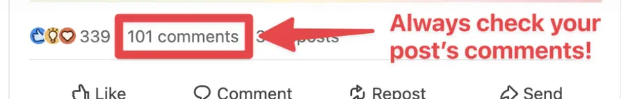 find good candidates on your linkedin post comment section