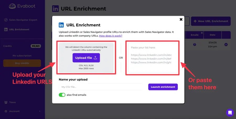 linkedin url enrichment