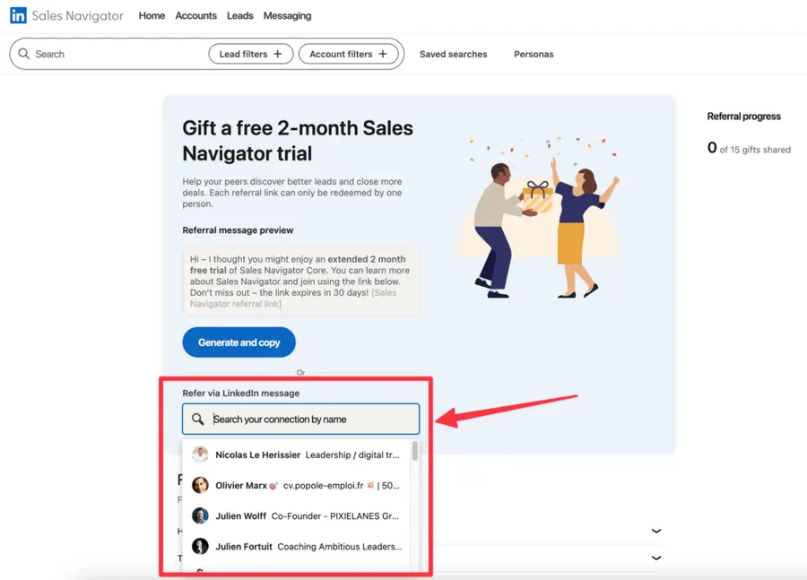 months sales navigator free trial