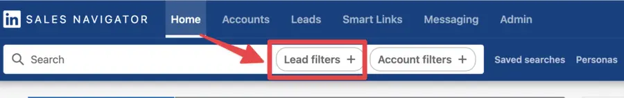 lead filters sales navigator