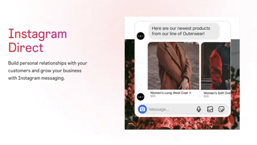 Image showing Instagram direct