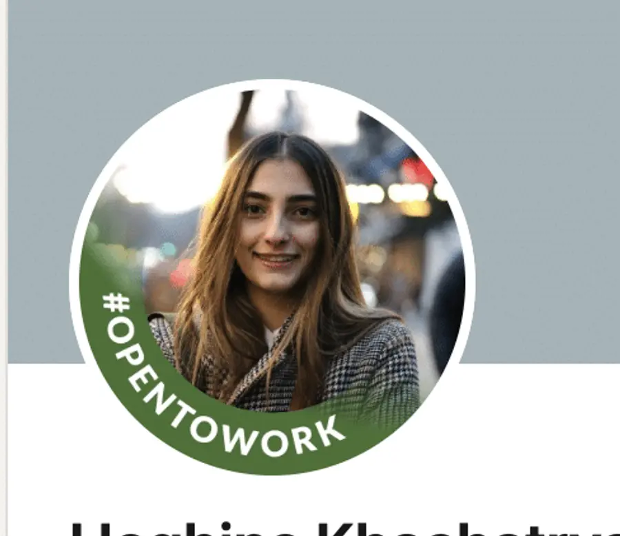 open to work icon on linkedin