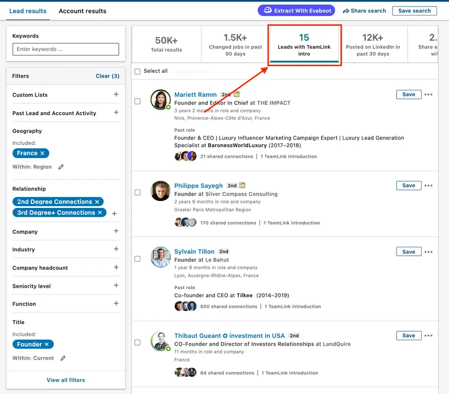 sales navigator teamlink