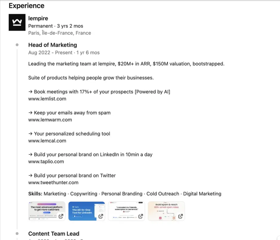 add job descriptions on linkedin 