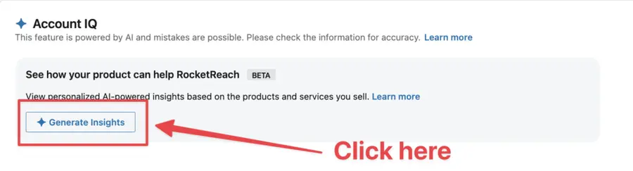 generate insights account IQ sales navigator