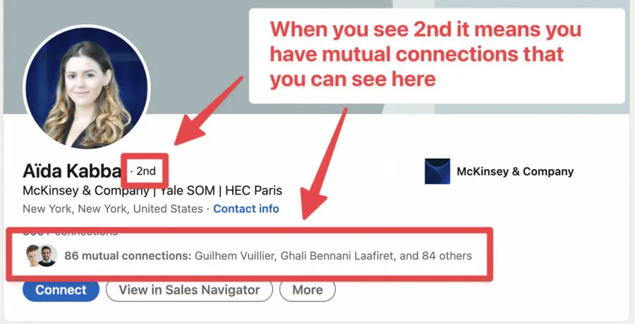 2nd degree meaning on linkedin