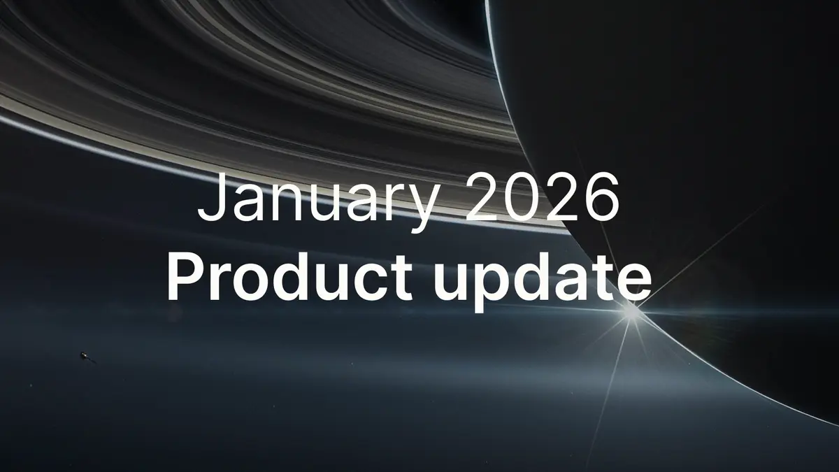 January 2026 - Product update