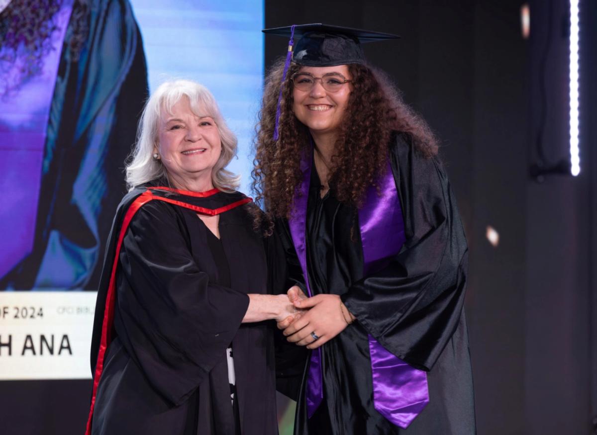Bible Institute graduates celebrating