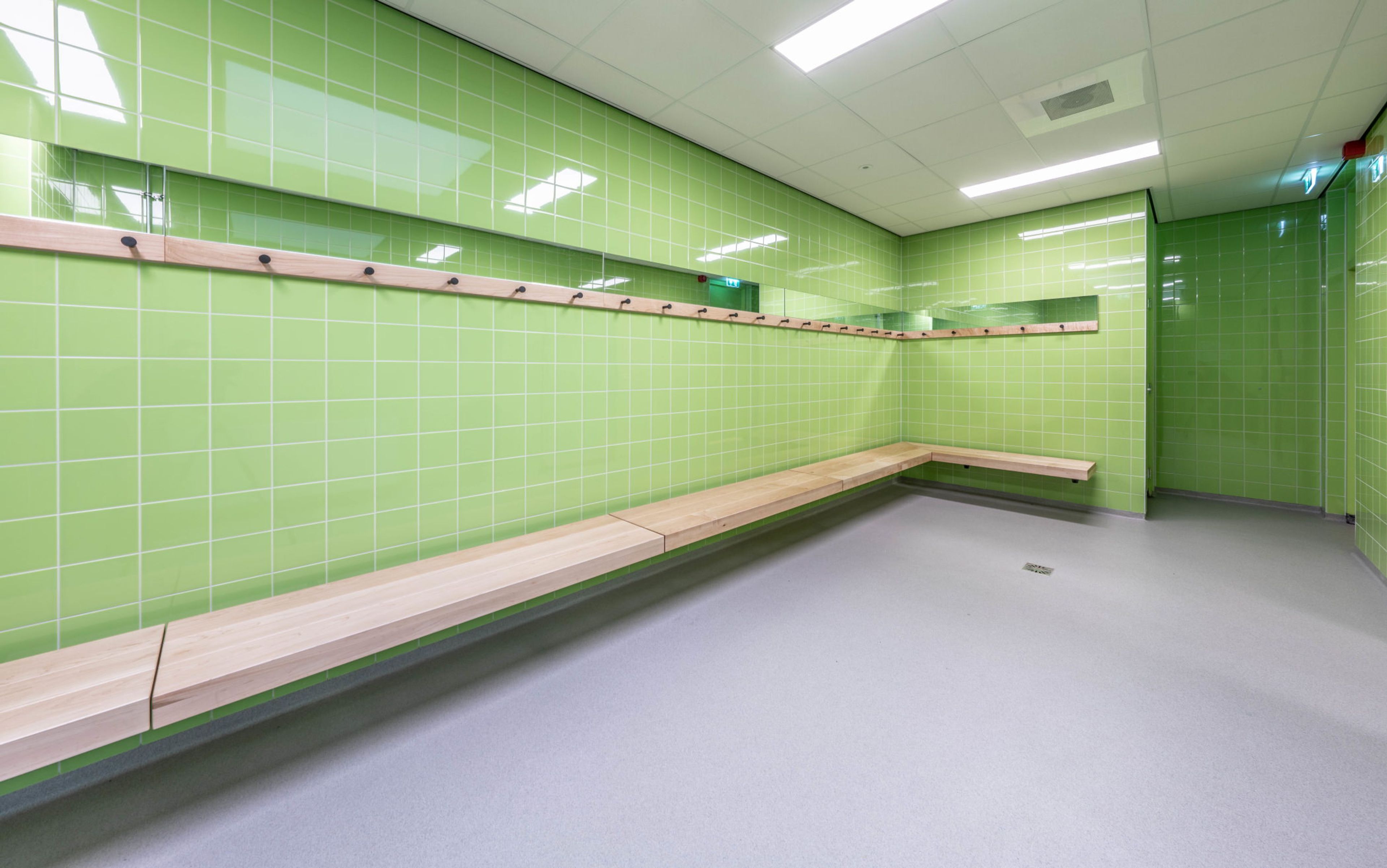 Kleedkamer groen