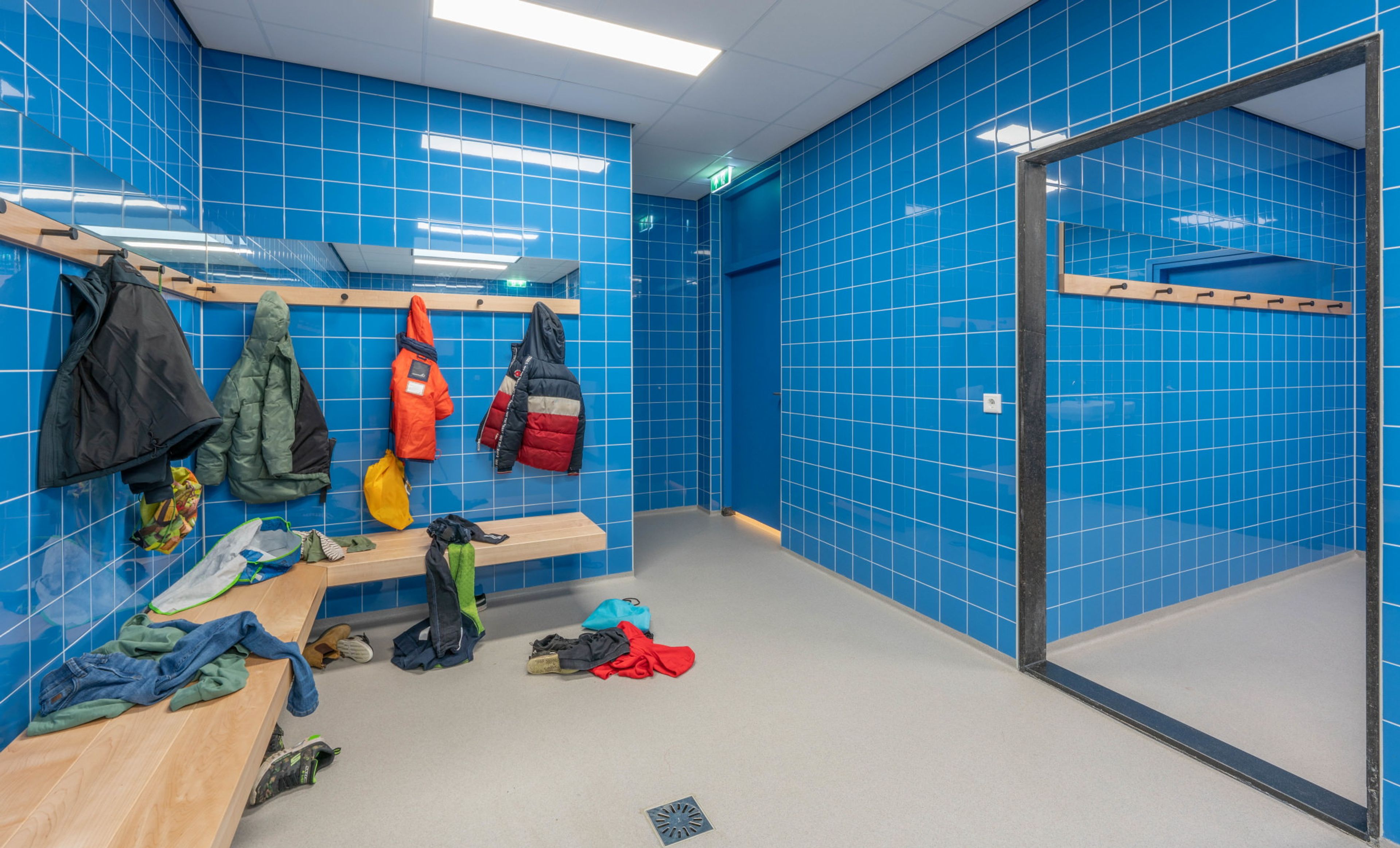 Kleedkamer blauw