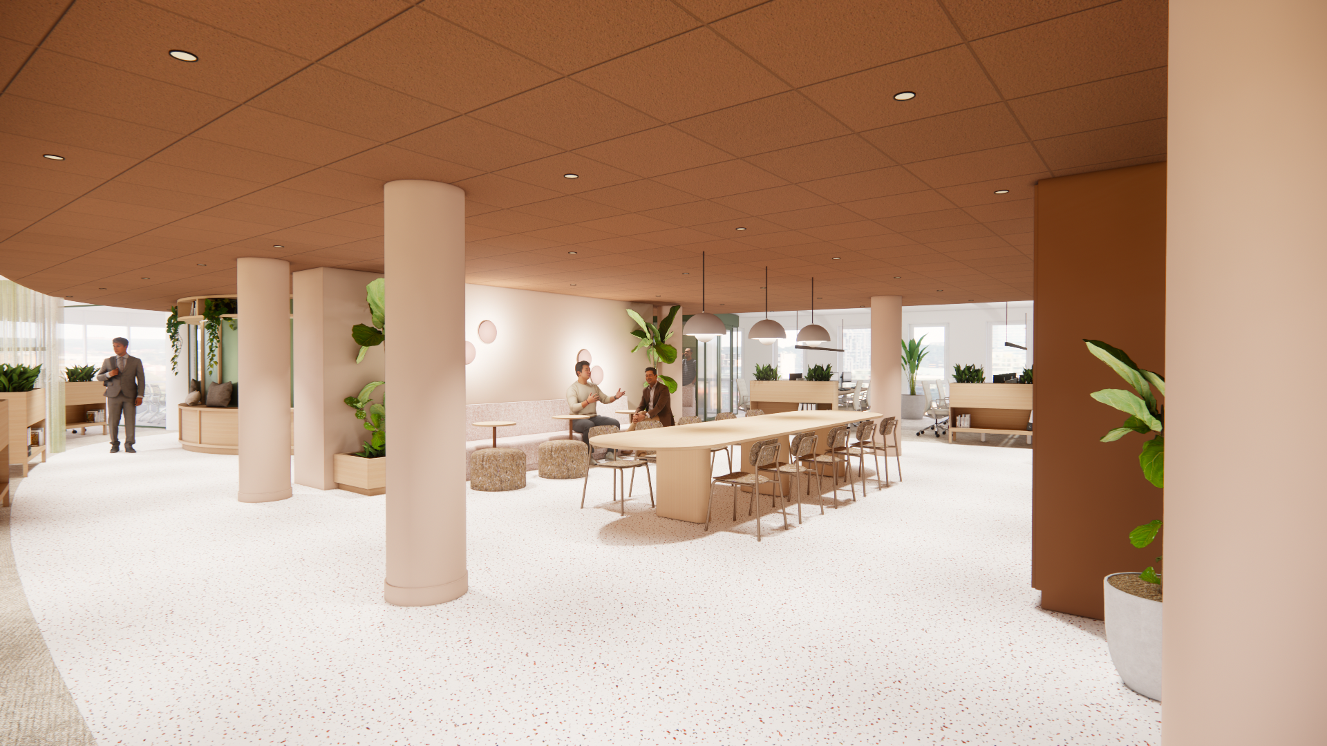 werkomgeving in gebouw RIVA