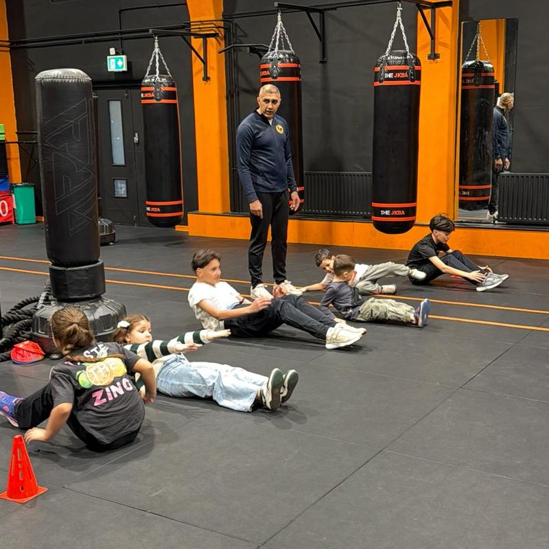Kids exercising
