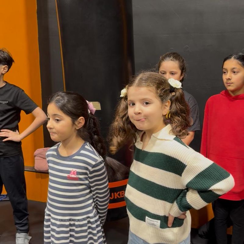 Kids exercising