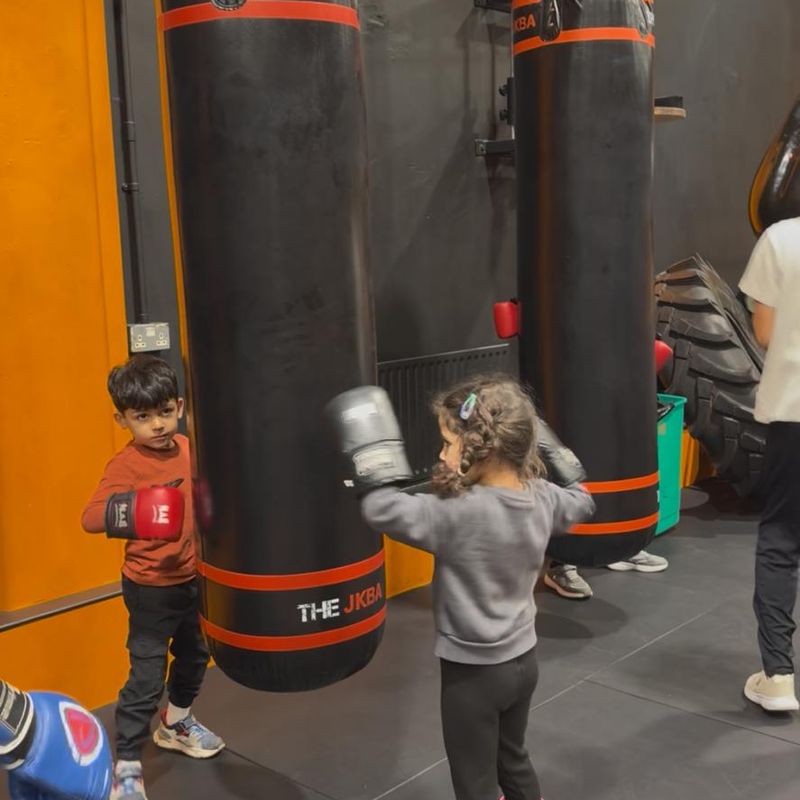 Kids exercising