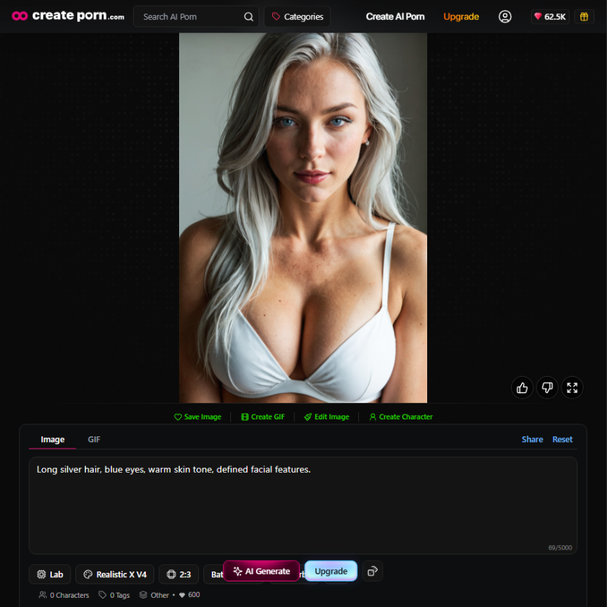girl with long silver hair