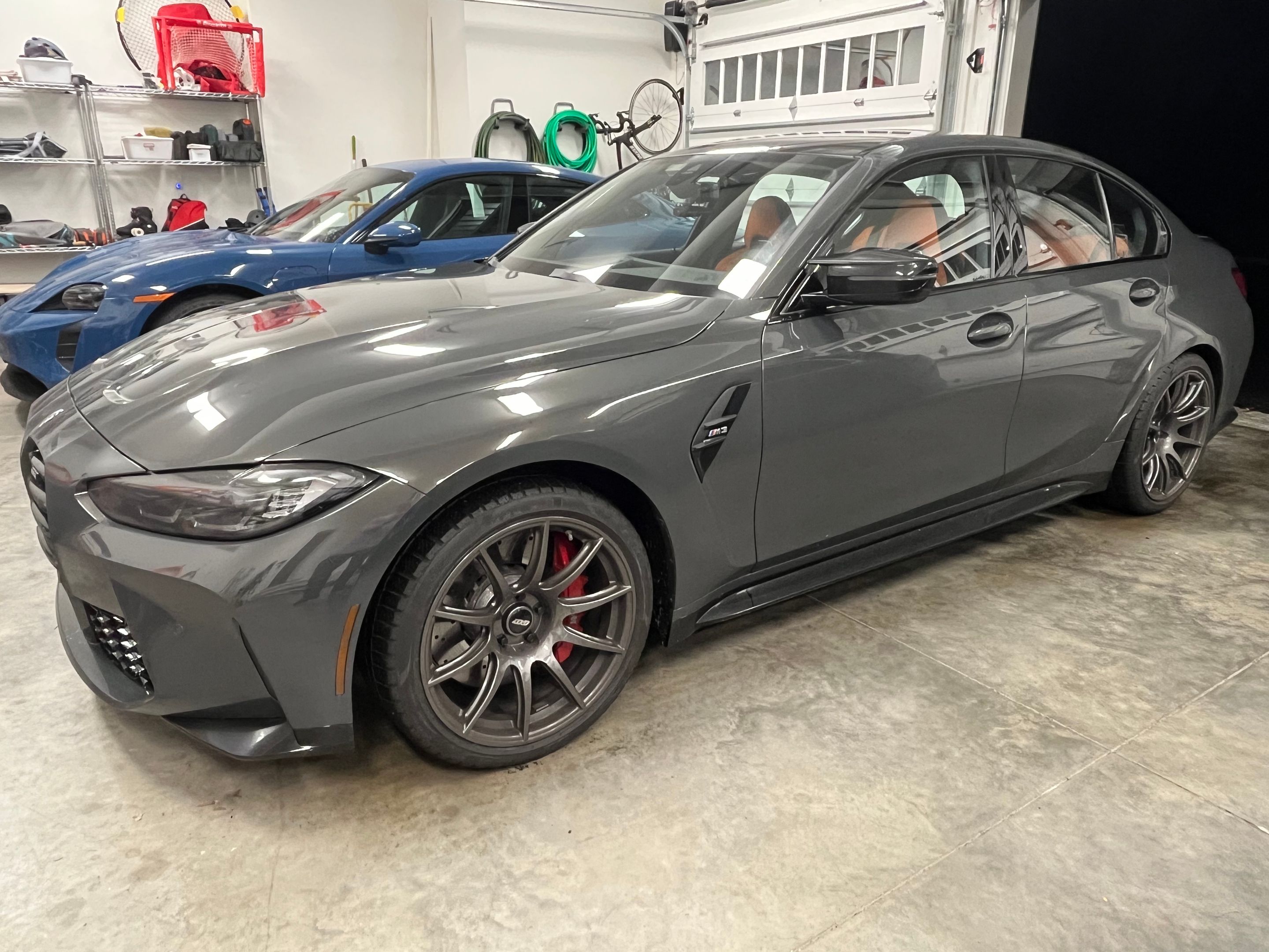 Grey BMW G80 M3 with 19" SM-10 Apex wheels in Anthracite