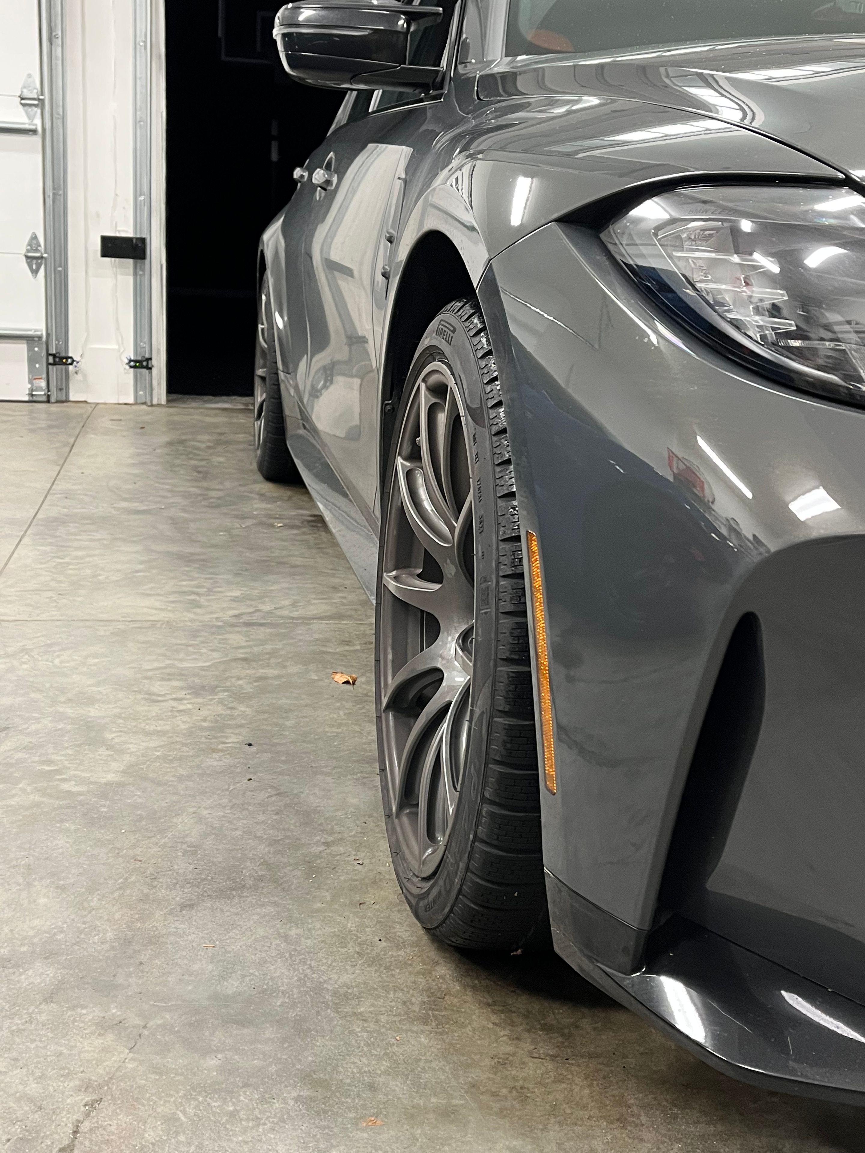 Grey BMW G80 M3 with 19" SM-10 Apex wheels in Anthracite