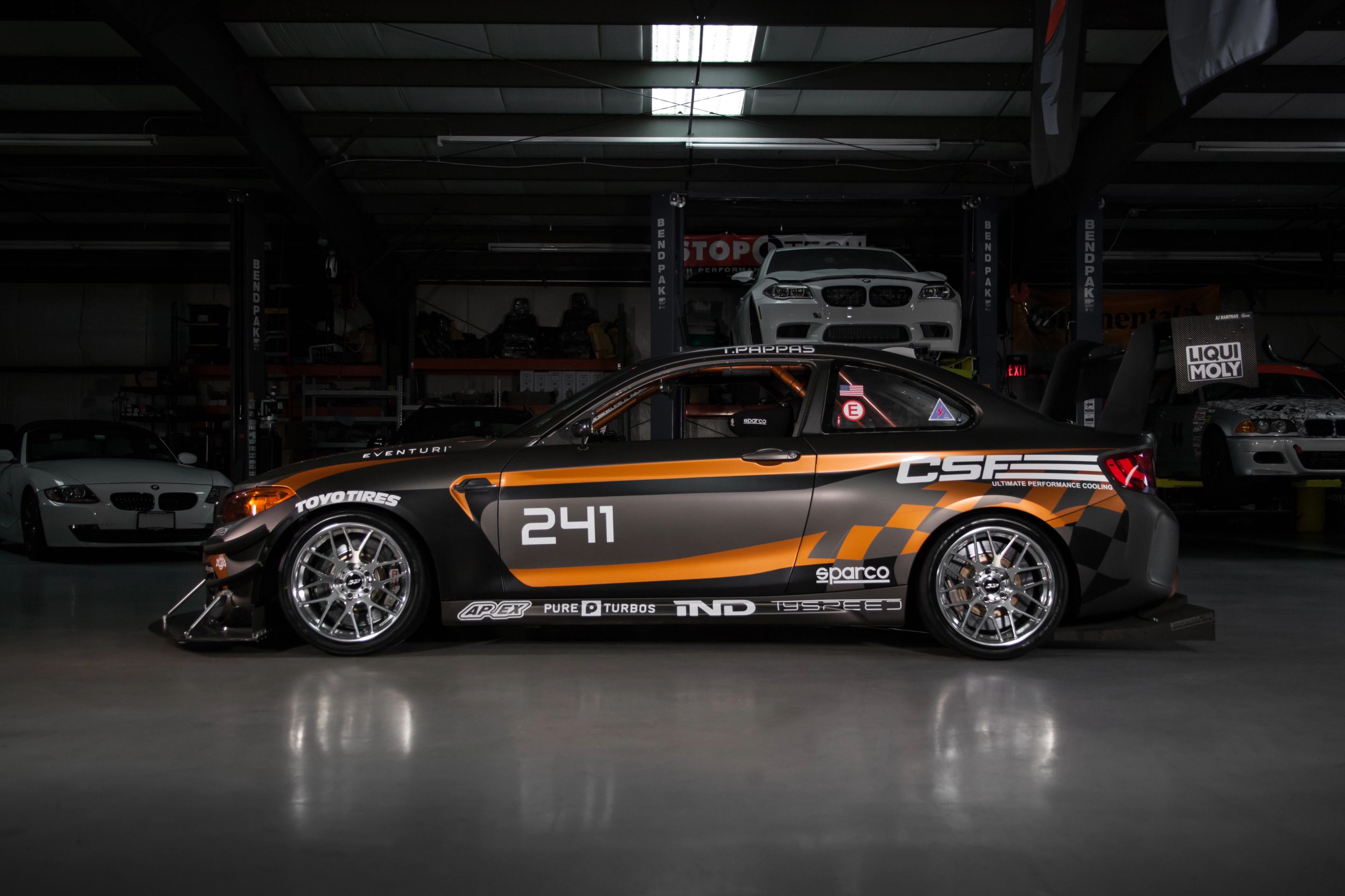 Multicolor BMW F87 M2 with 18" ARC-8R Apex wheels in Polished