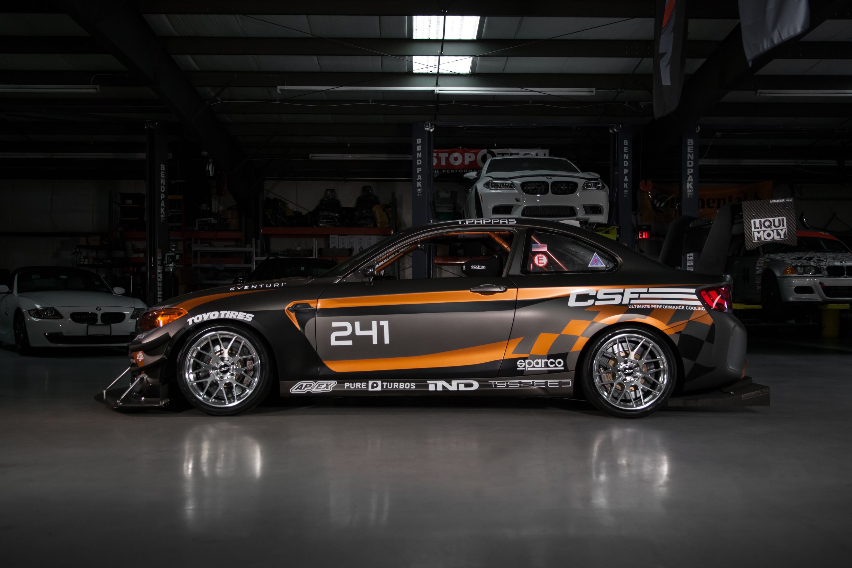 Multicolor BMW F87 M2 with 18" ARC-8R Apex wheels in Polished