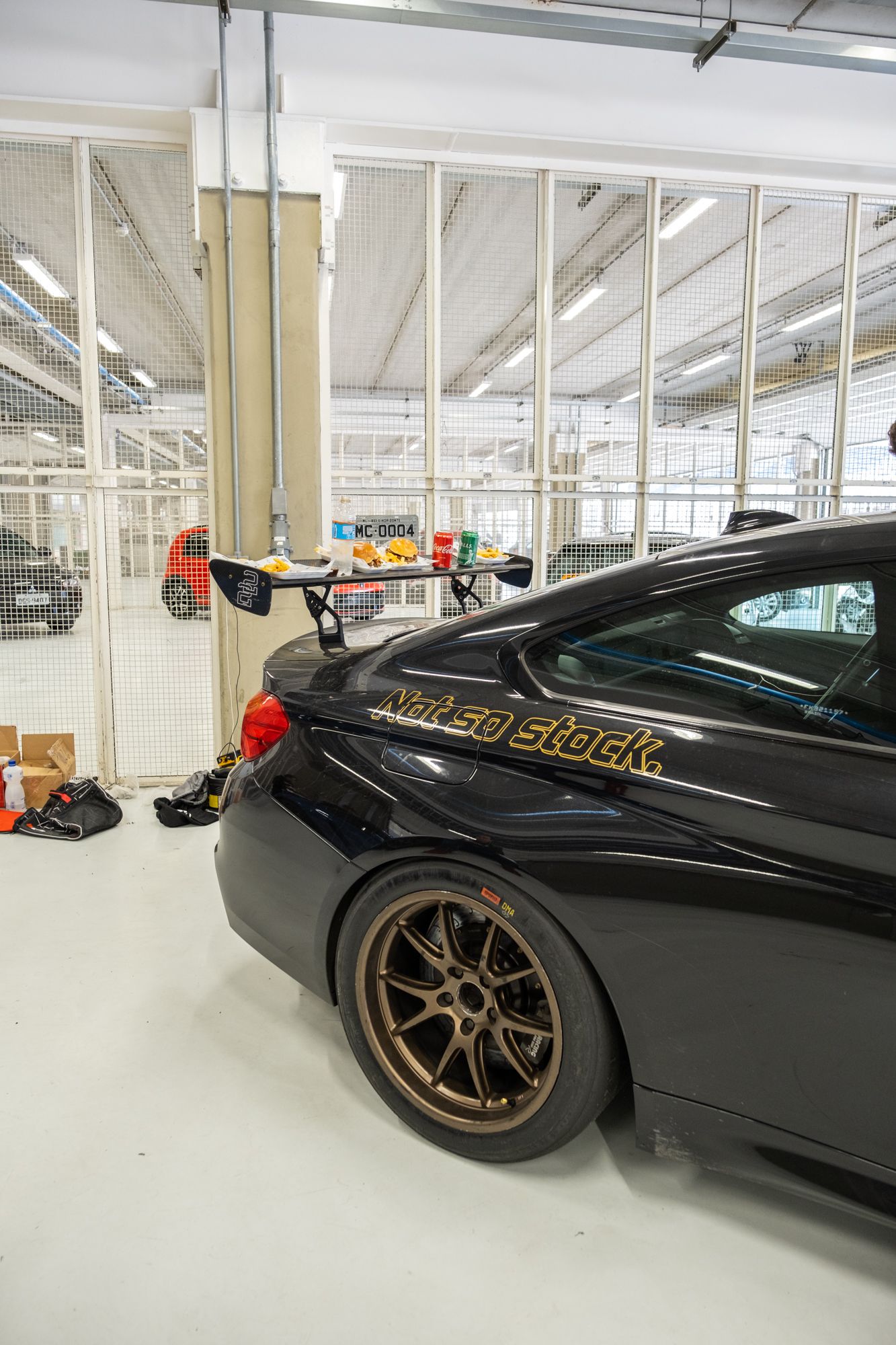 Black BMW F82 Coupe M4 with 18" FL-5 Apex wheels in Custom Finish