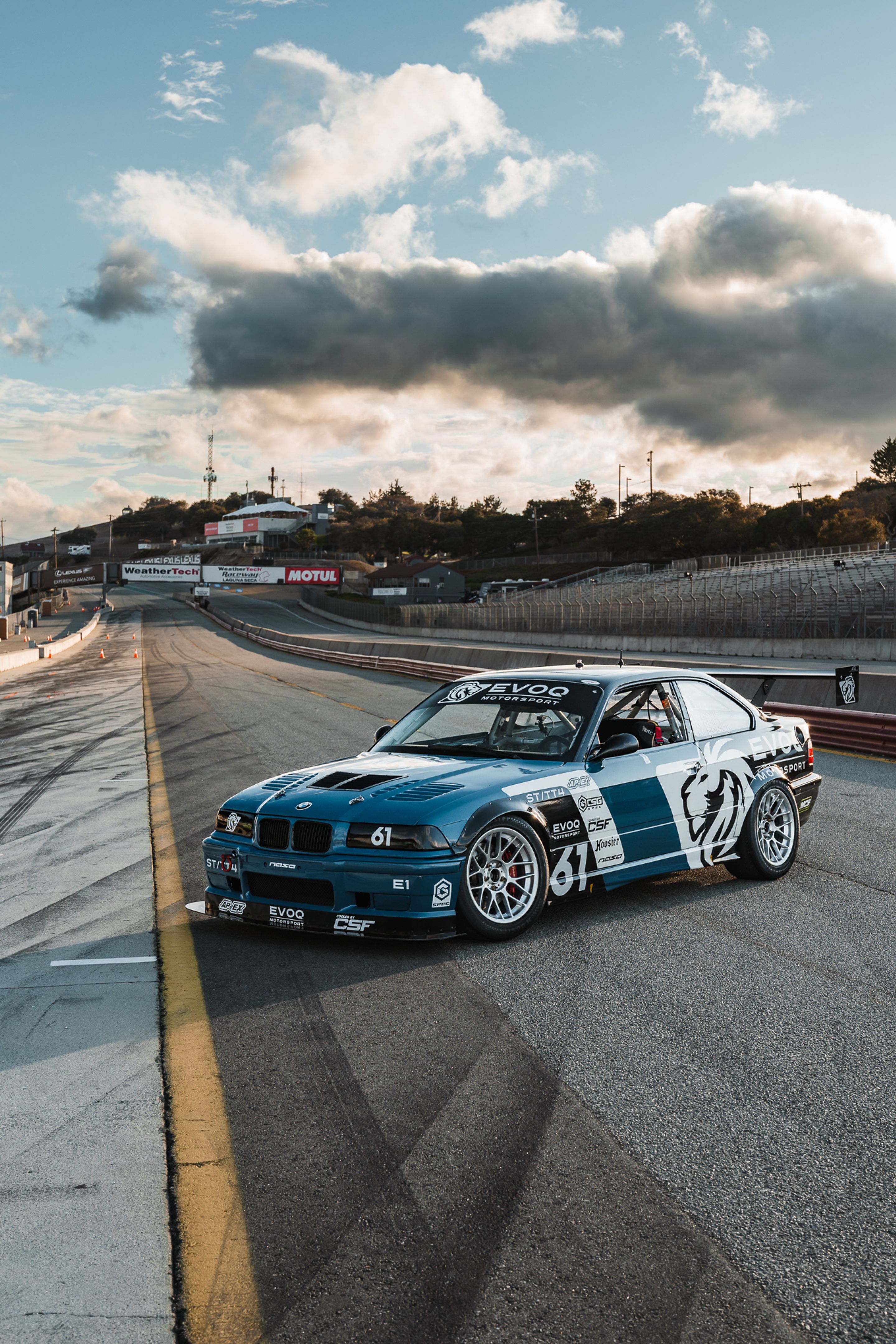 Multicolor BMW E36 3 Series with 17" ARC-8 Apex wheels in Hyper Silver