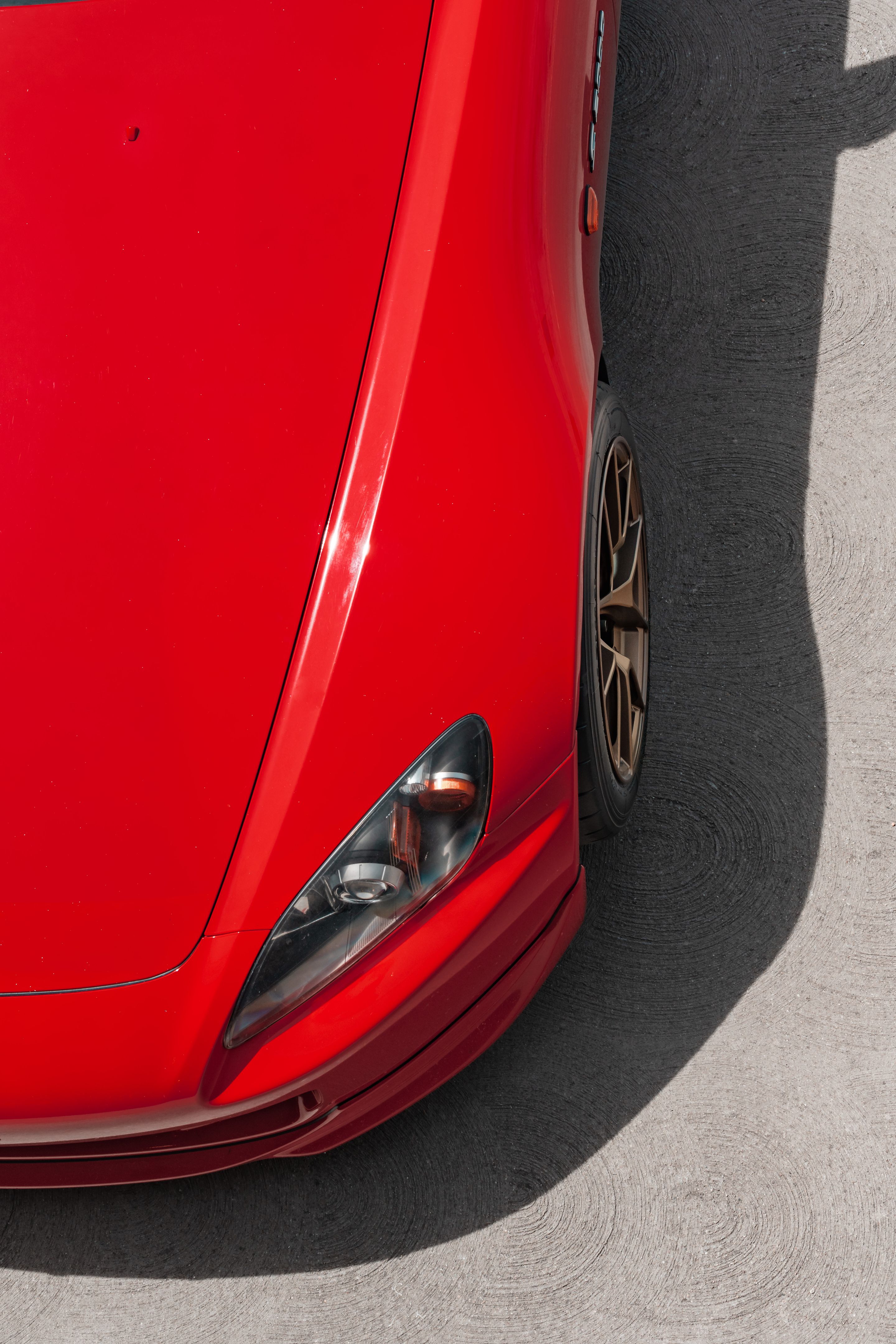 Red Honda S2000 with 17" VS-5RS Apex wheels in Satin Bronze