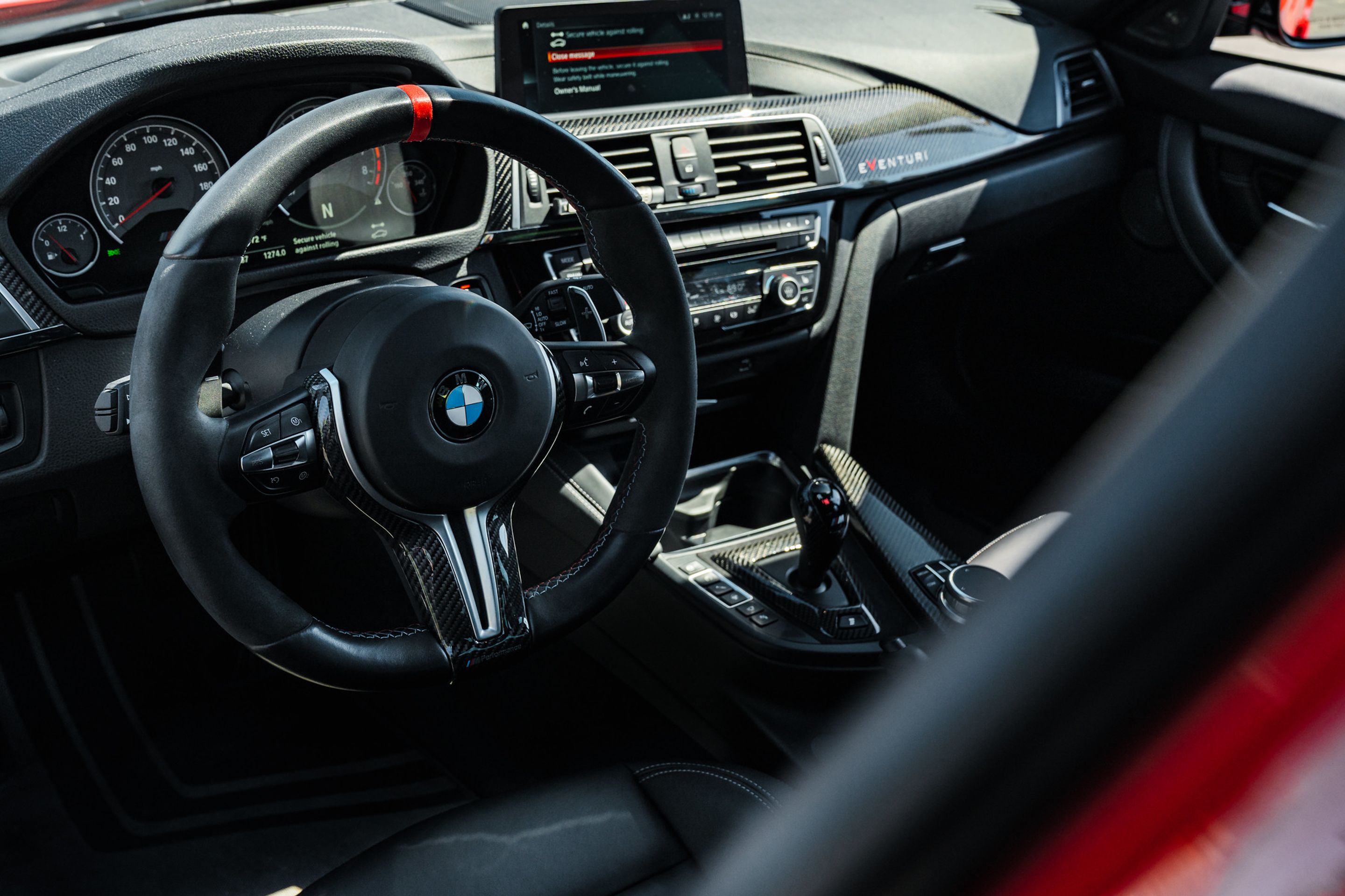 Red BMW F82 Coupe M4 with 19" VS-5RS Apex wheels in Anthracite