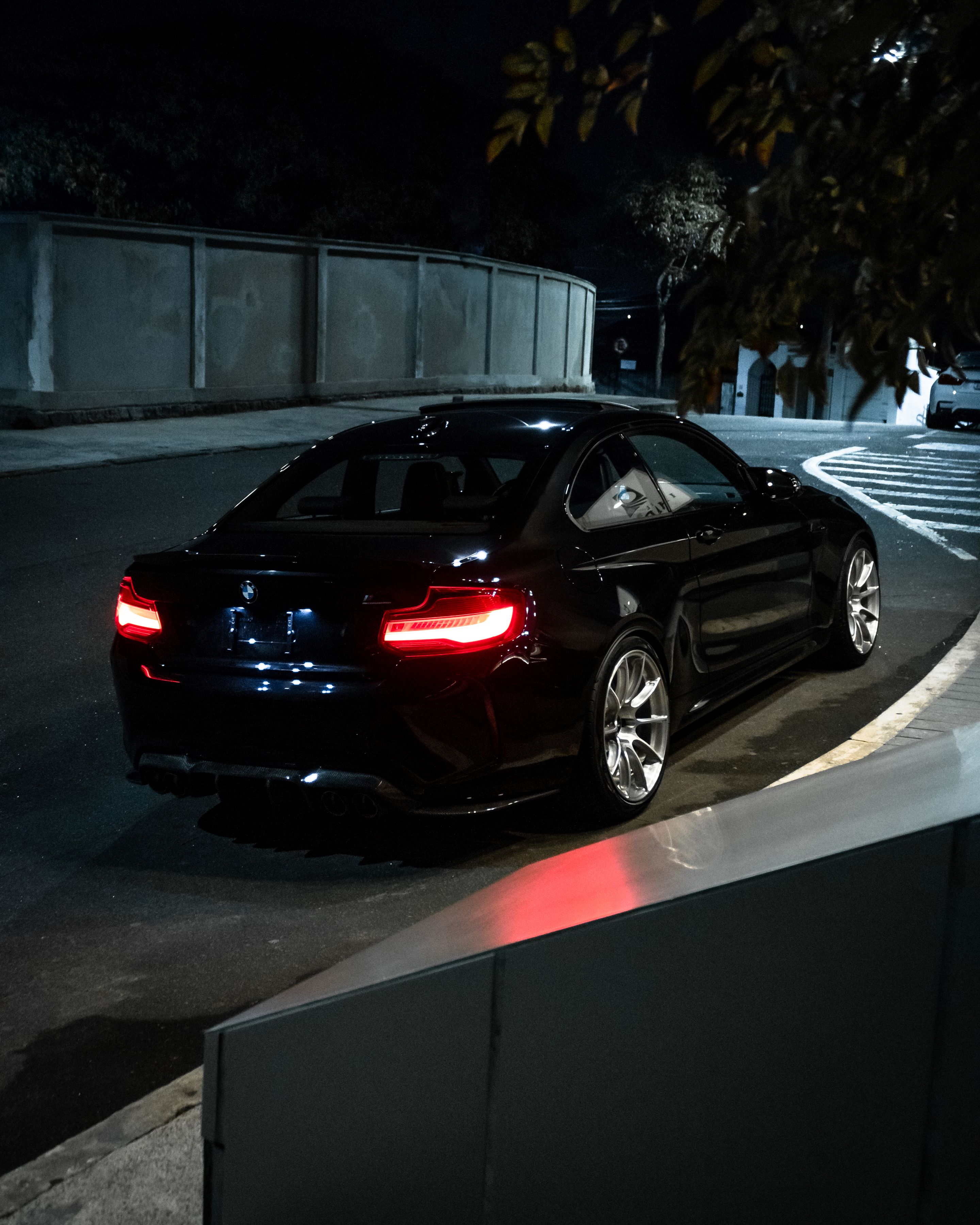 Black BMW F87 M2 with 19" SM-10RS Apex wheels in Brushed Clear