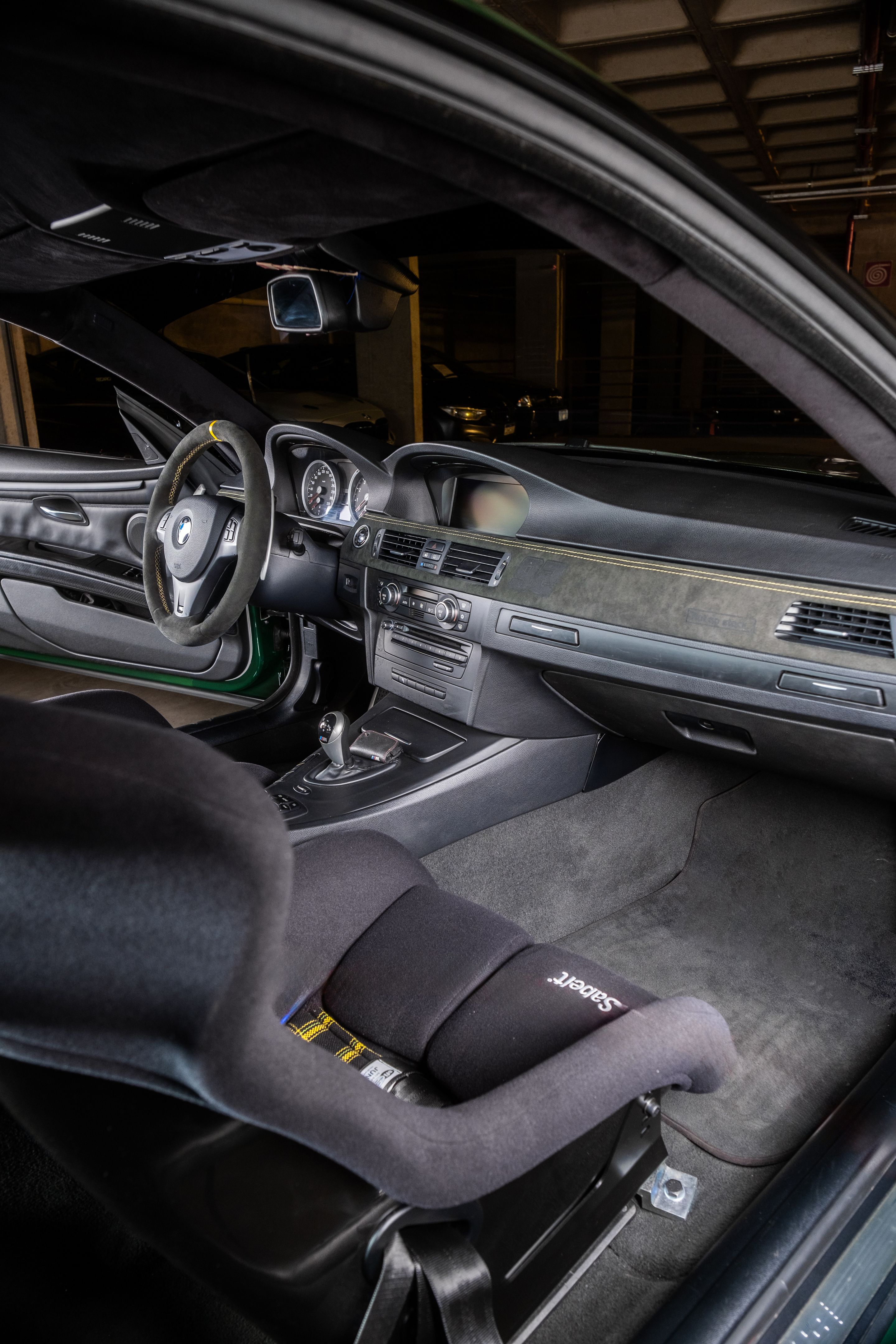 Green BMW E92 Coupe M3 with 18" ARC-8 Apex wheels in Anthracite