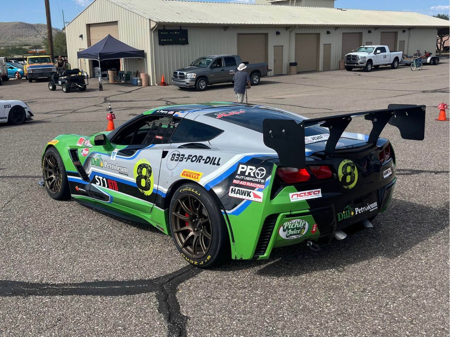 Multicolor Chevrolet C7 Corvette Grand Sport with 18" SM-10 Apex wheels in Anthracite