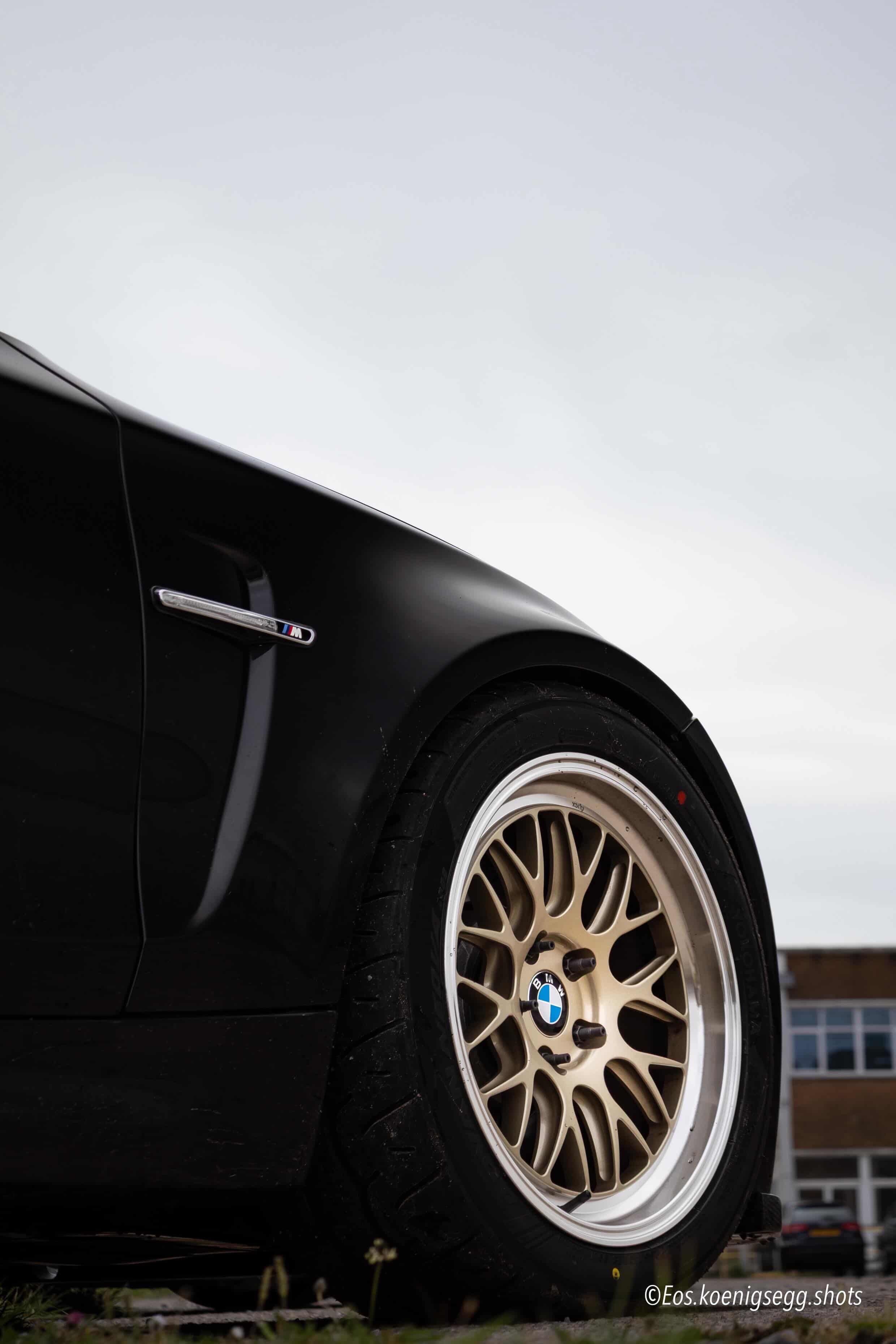 Black BMW E82 1M with 18" ML-10RT Apex wheels in Machined Lip Gloss Motorsport Gold