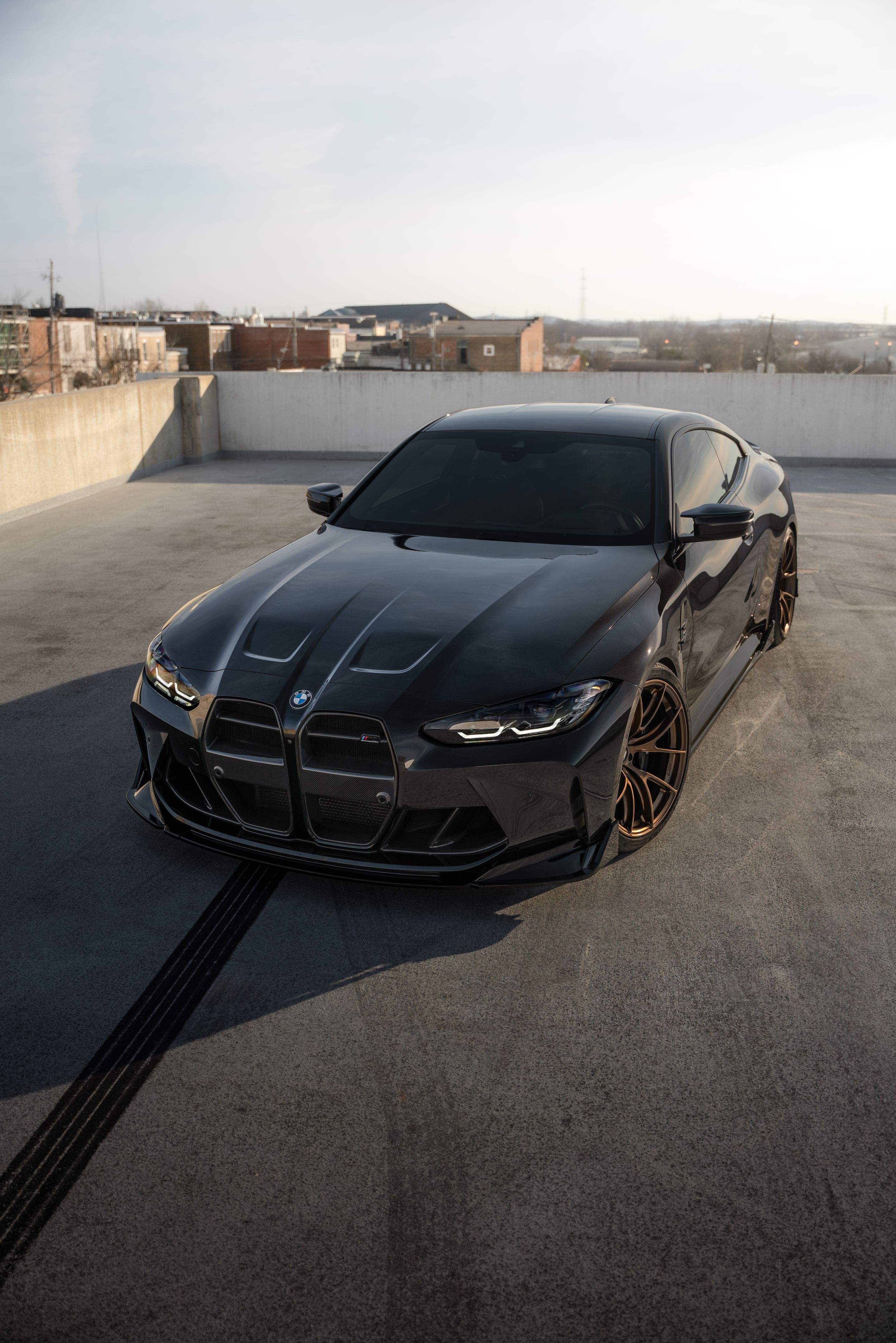 Black BMW G82 Coupe M4 with 20" VS-5RS Apex wheels in Satin Bronze