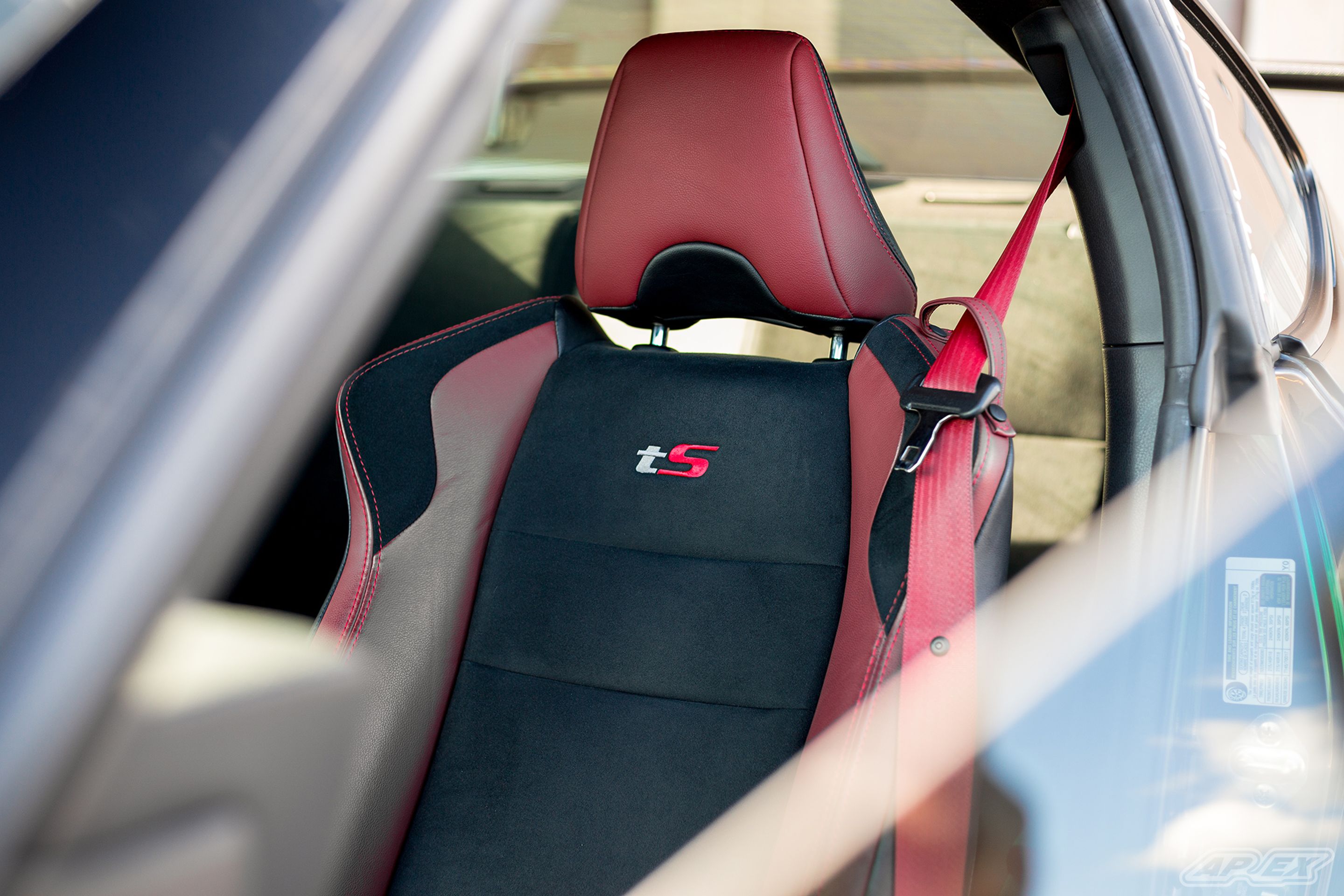 Black Subaru ZC6 / Gen 1 BRZ with 17" ARC-8 Apex wheels in Satin Black