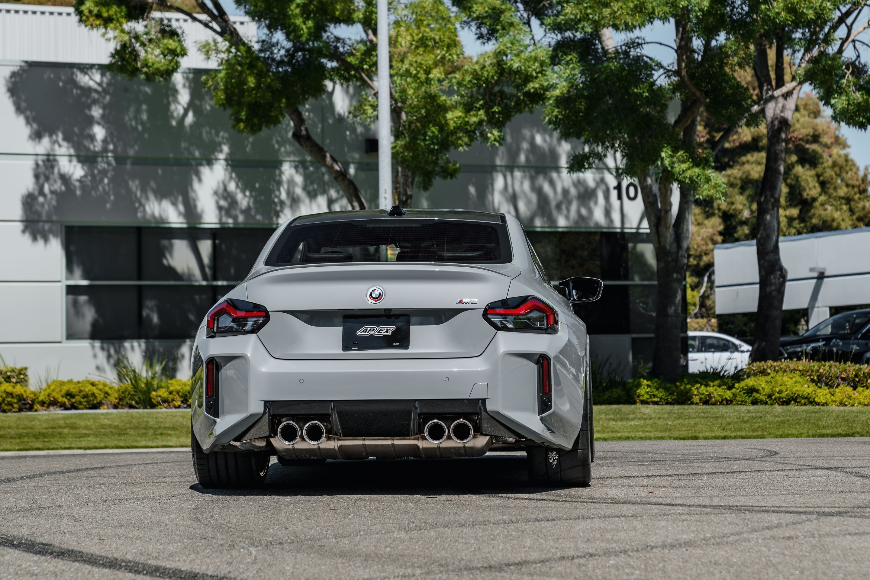 Grey BMW G87 M2 with 18" VS-5RS Apex wheels in Anthracite