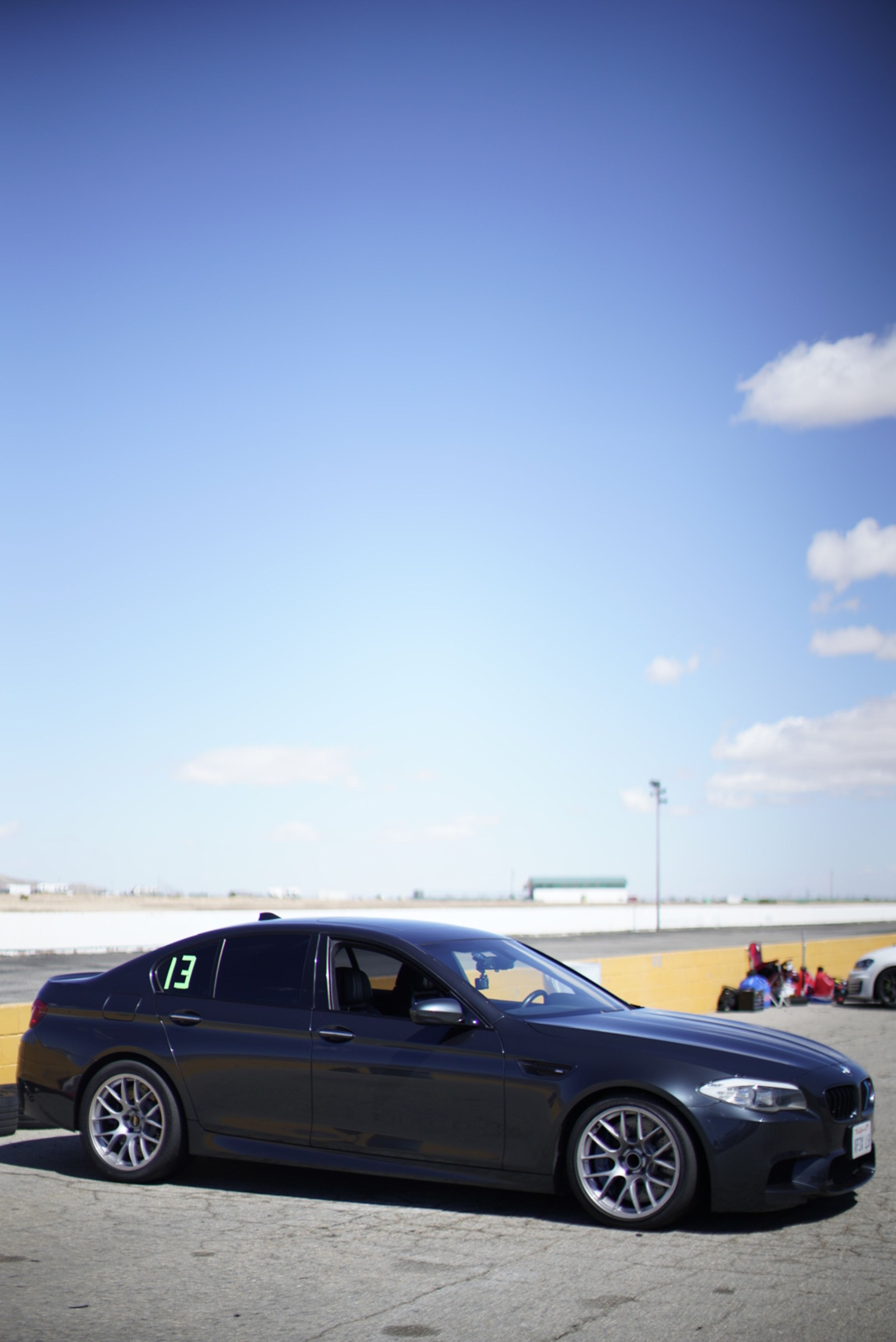 Grey BMW F10 M5 with 19" EC-7 Apex wheels in Race Silver