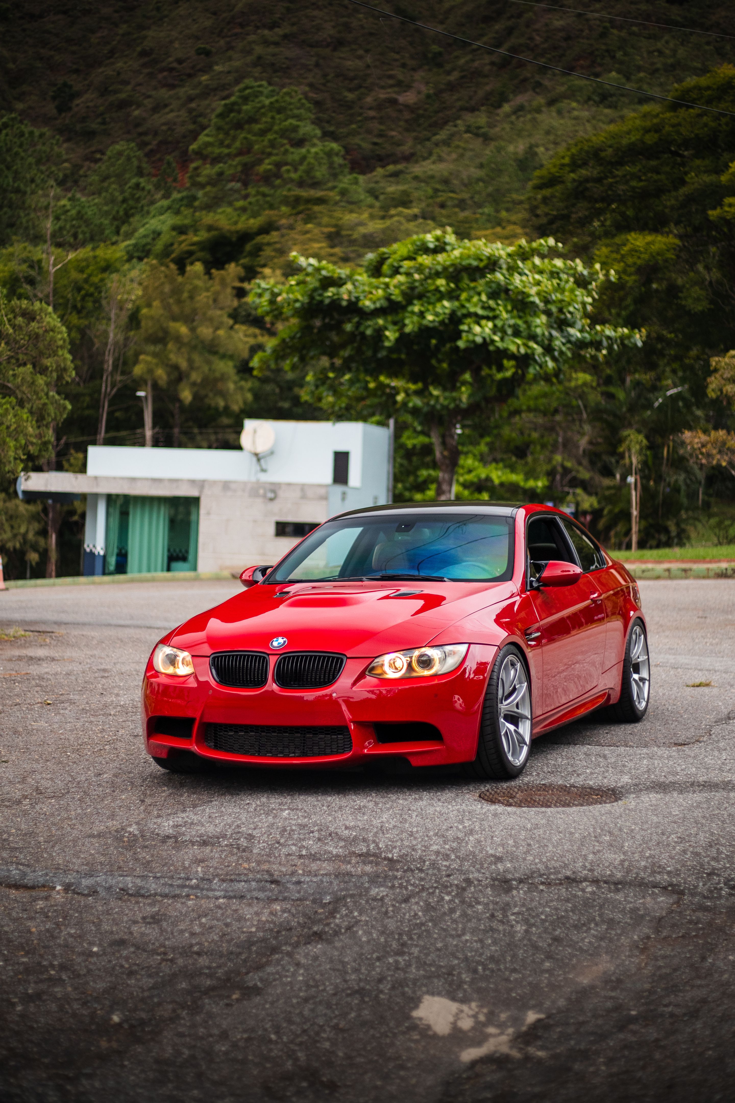 Red BMW E92 Coupe M3 with 19" VS-5RS Apex wheels in Custom Finish