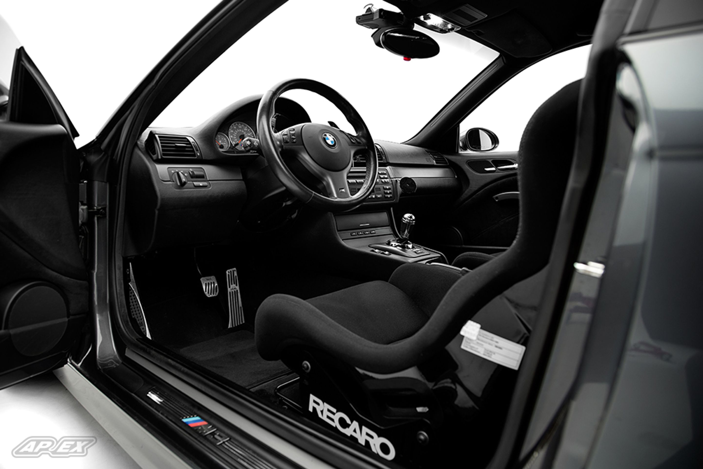 Grey BMW E46 M3 with 18" EC-7 Apex wheels in Race Silver