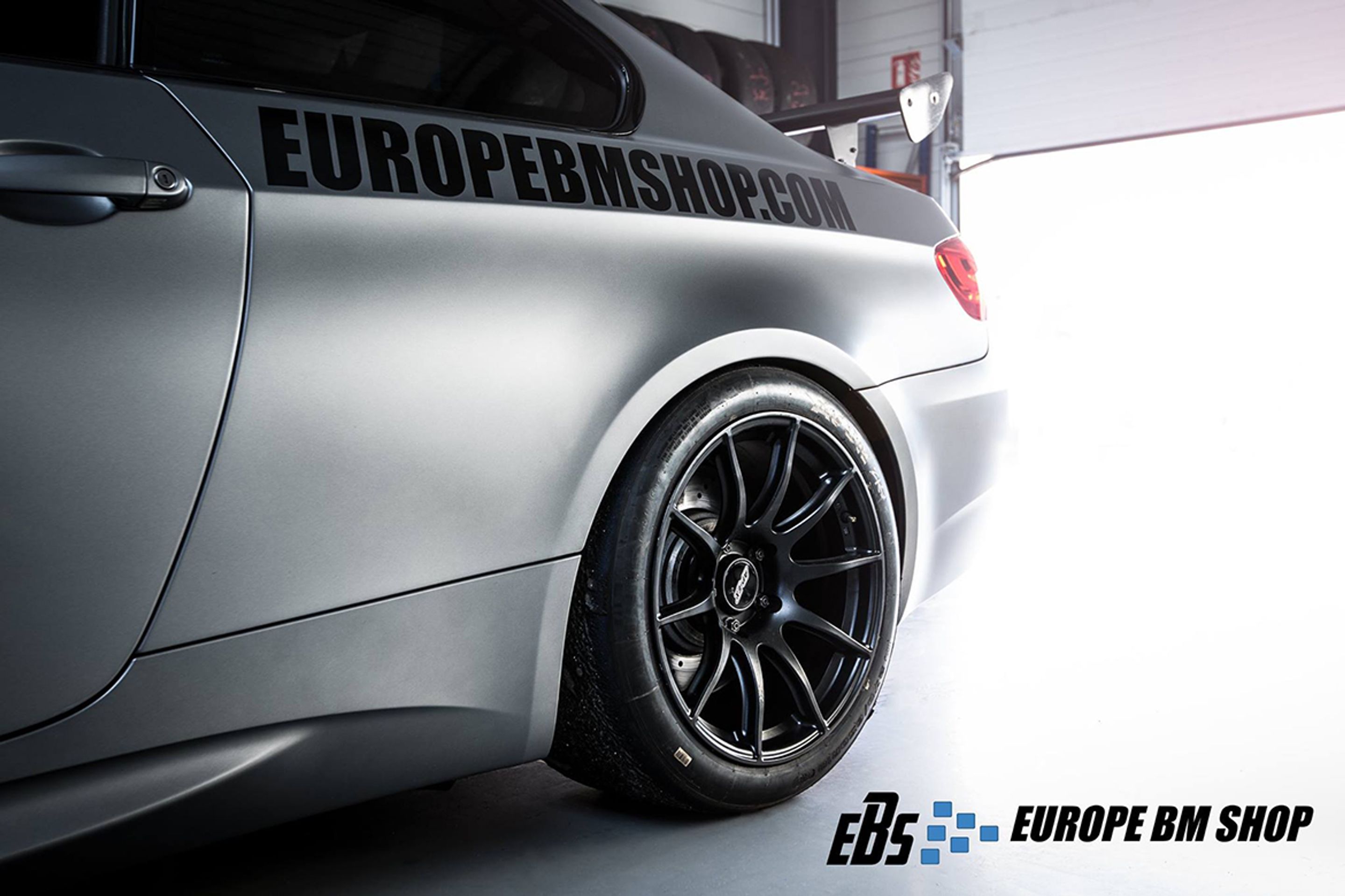 Grey BMW E92 Coupe M3 with 18" SM-10 Apex wheels in Satin Black