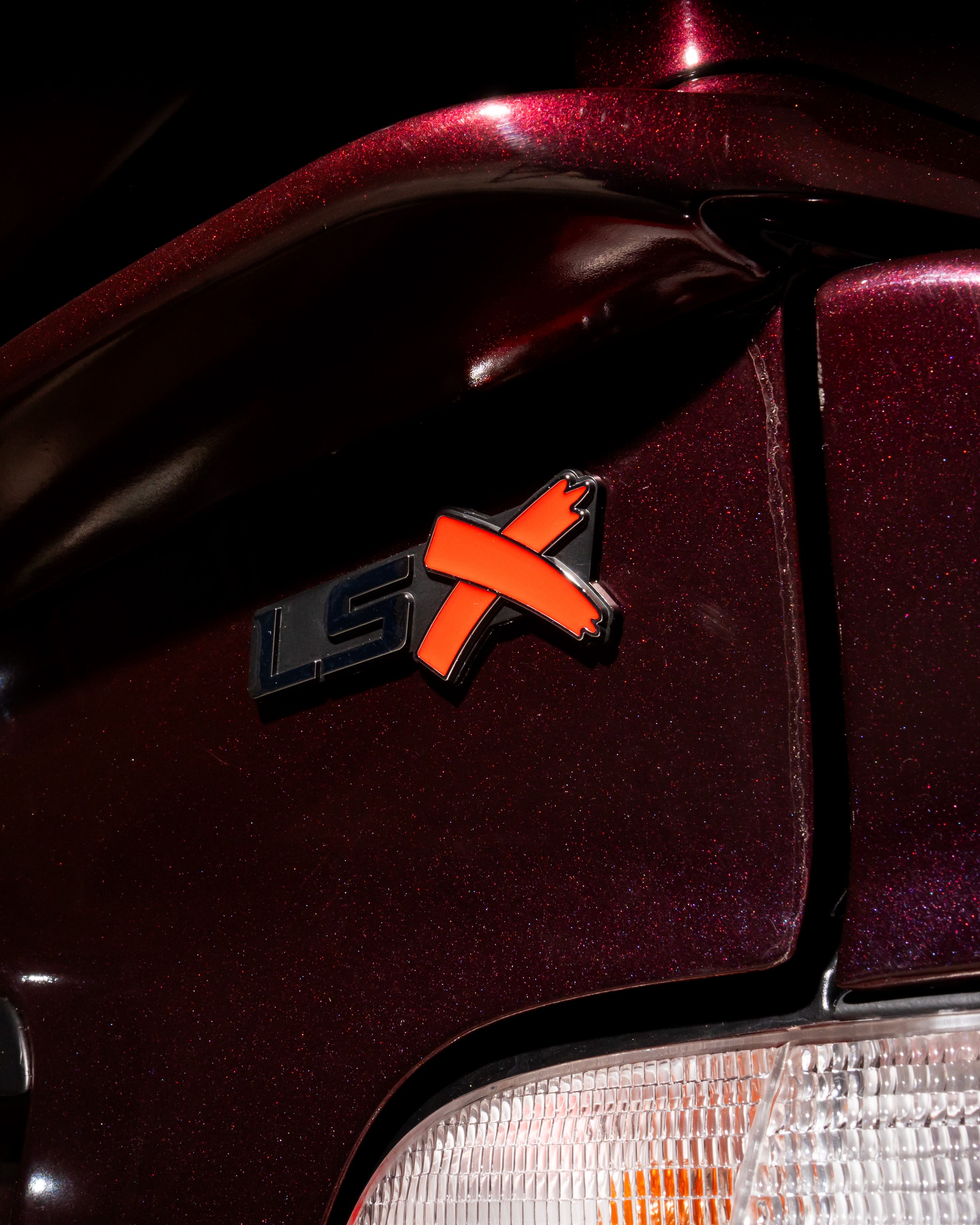 Red BMW E36 3 Series with 17" ARC-8 Apex wheels in Hyper Black