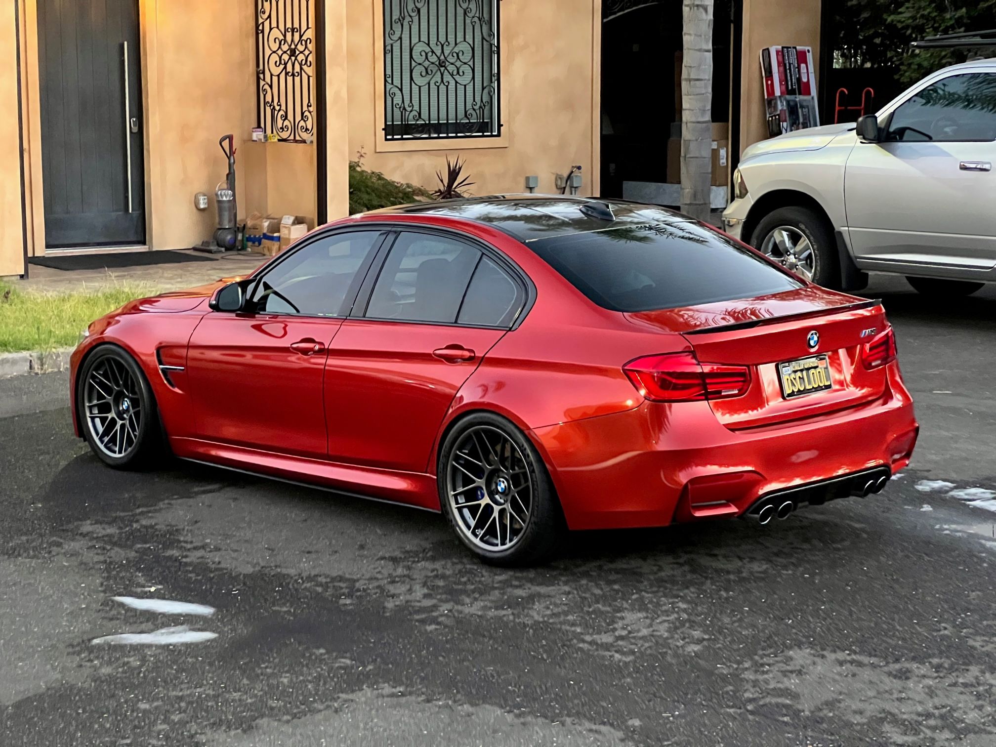 Orange BMW F80 M3 with 19" ARC-8 Apex wheels in Anthracite