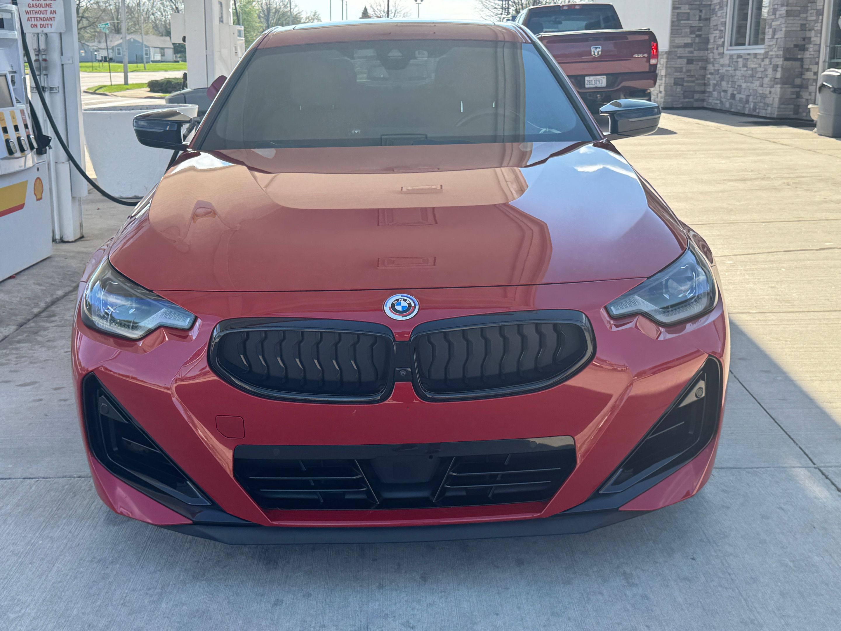 Red BMW G42 2 Series with 19" VS-5 Apex wheels in Satin Black