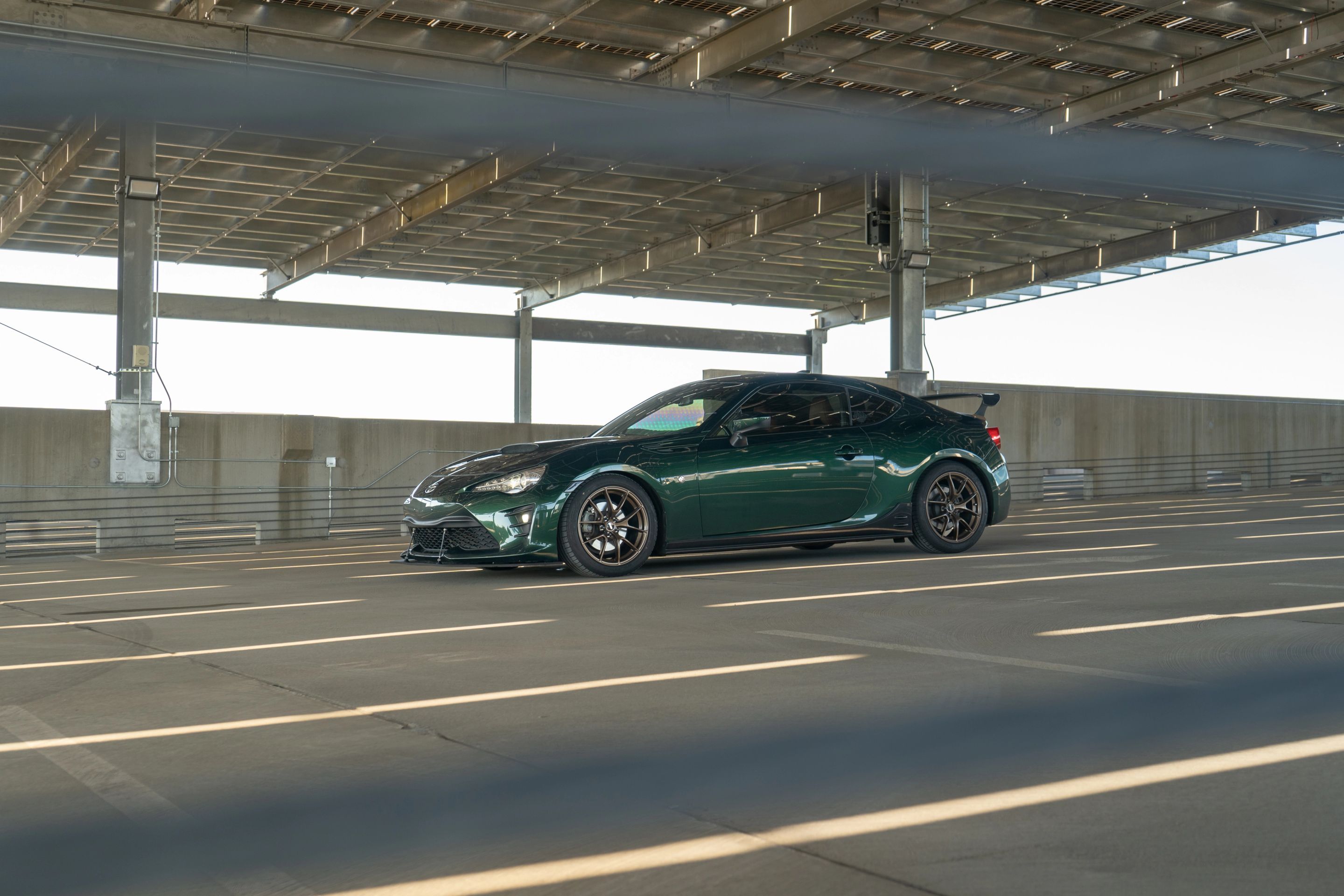 Green Toyota 86 / GT86 / FT86 with 17" VS-5RS Apex wheels in Satin Bronze